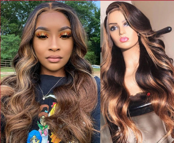 Wig European And American Long Curly Hair Front Lace Chemical Fiber Wig Cover