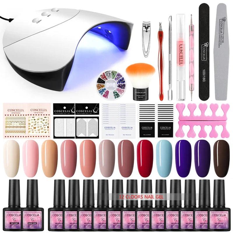 8Mlgel Nail Polish Set UV LED Lamp - hairandbeauty