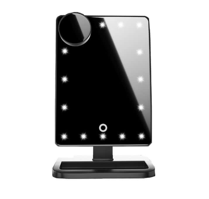 Touch Screen Makeup Mirror With 20 LED Light - hairandbeauty