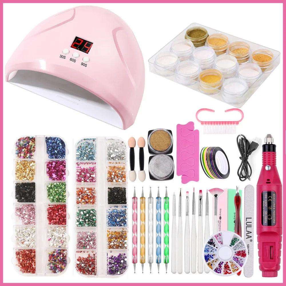 Nail Polish Set Gel Nail Set UV LED - hairandbeauty