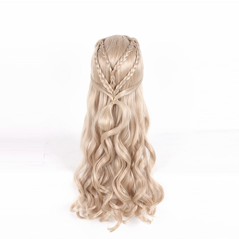 70cm braided long curly hair