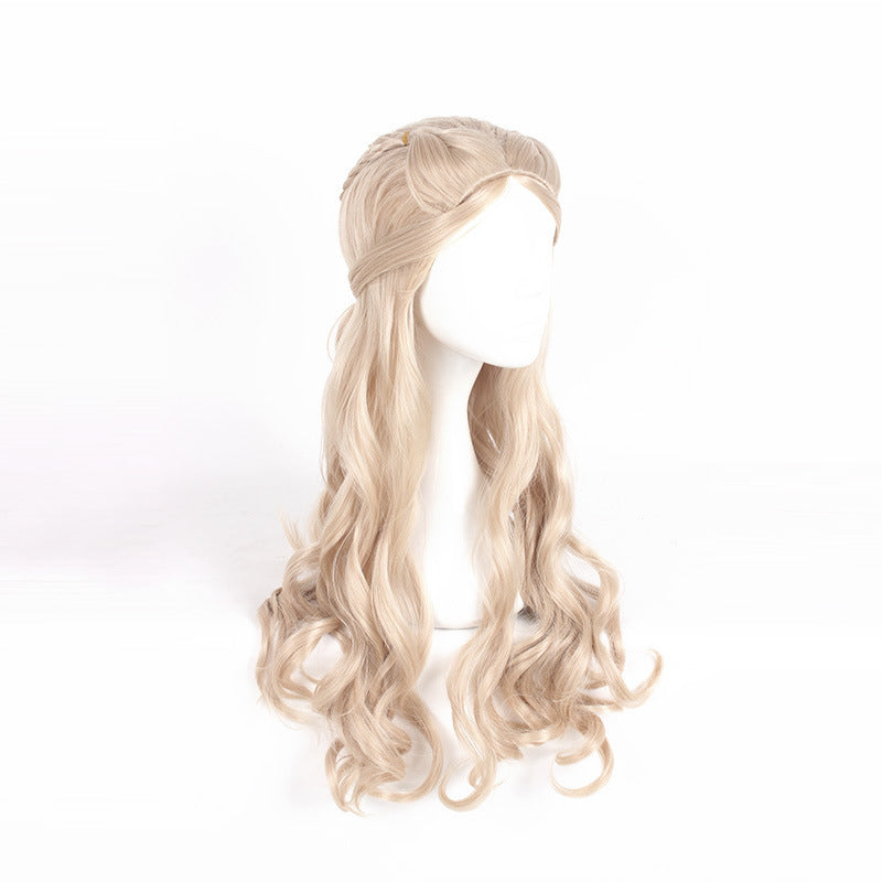 70cm braided long curly hair