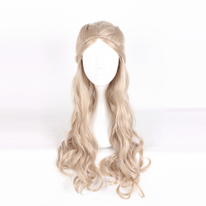70cm braided long curly hair