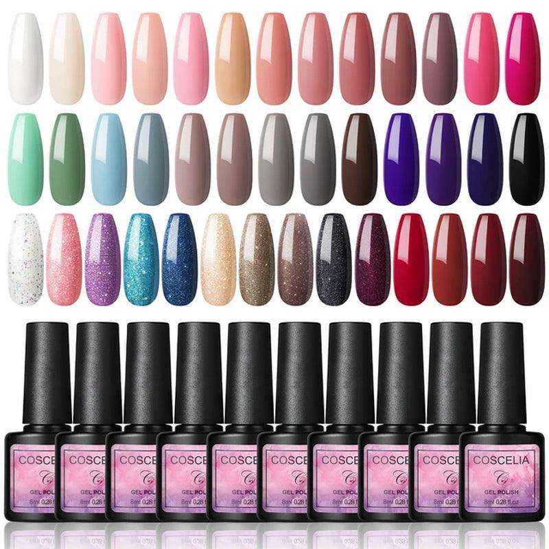 8Mlgel Nail Polish Set UV LED Lamp - hairandbeauty