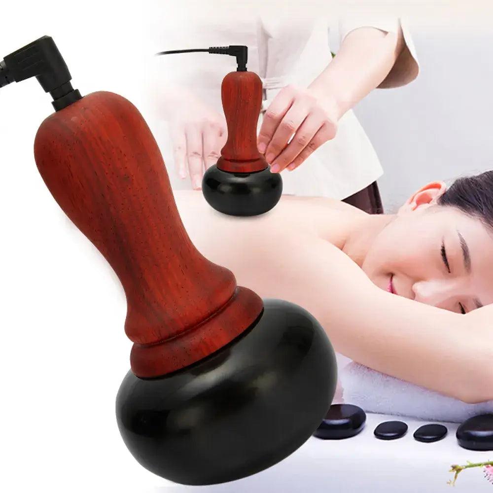 Hot Stone Electric GuaSha Massager Natural Stone - hairandbeauty