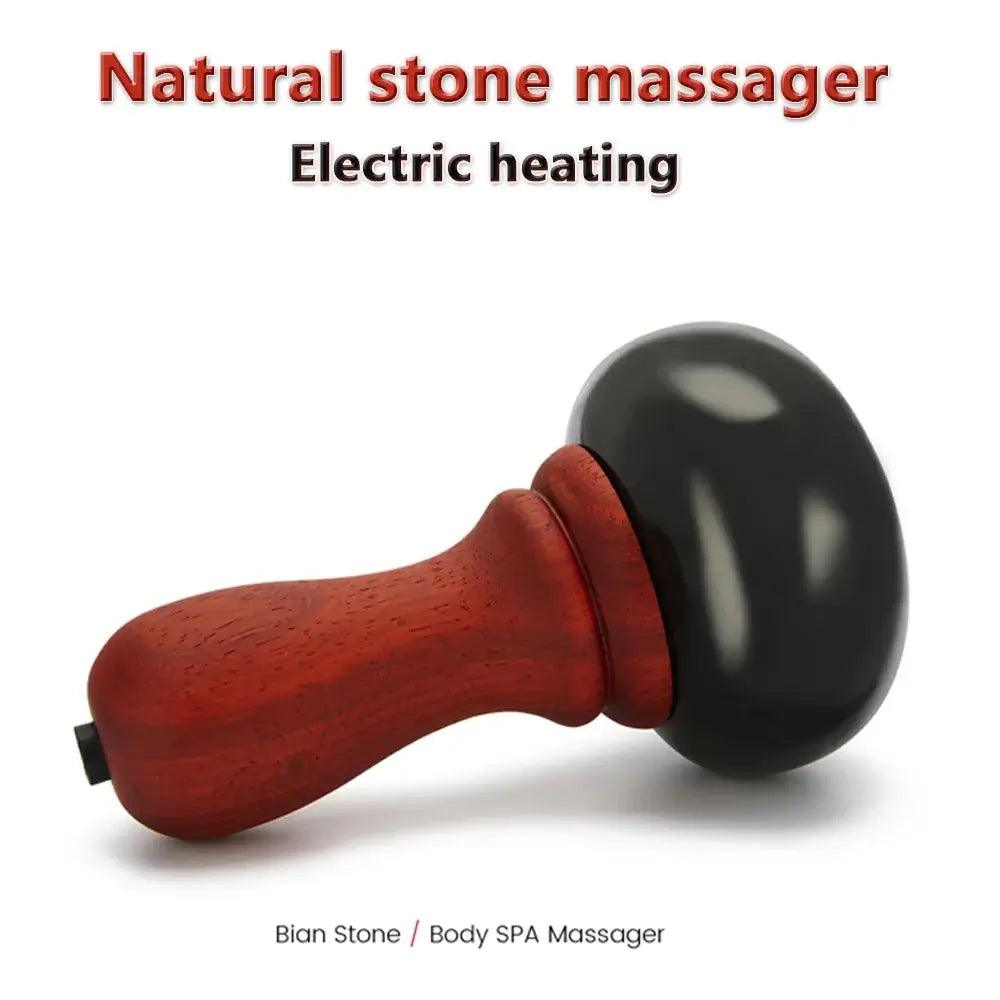 Hot Stone Electric GuaSha Massager Natural Stone - hairandbeauty