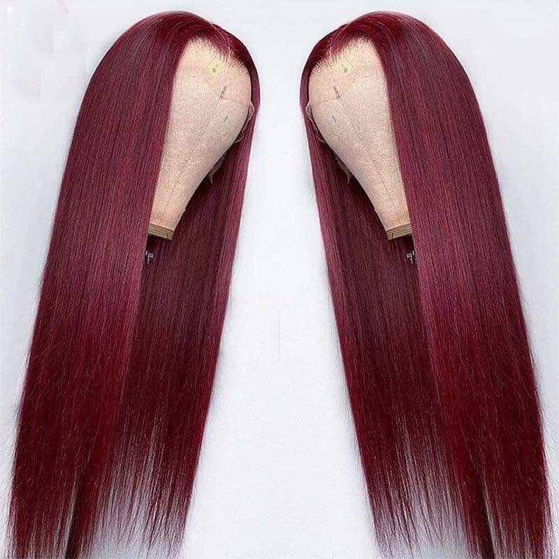 Smooth Long Straight Hair Front Lace Wig Full Headgear - hairandbeauty